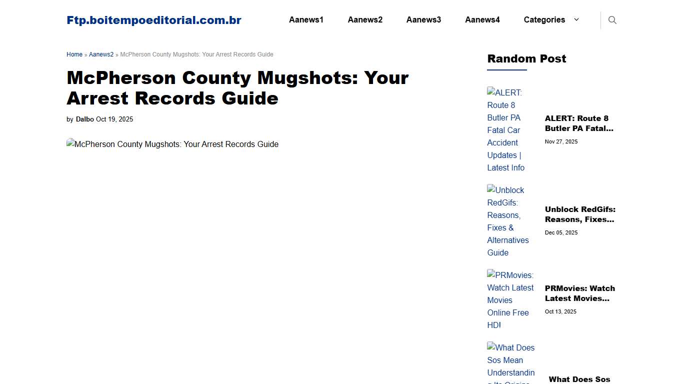 McPherson County Mugshots: Your Arrest Records Guide
