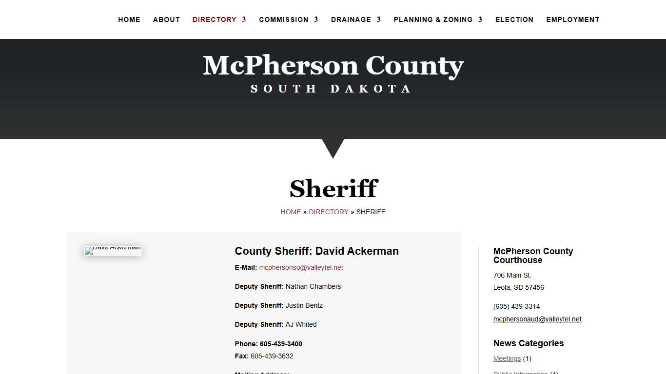 Sheriff - McPherson County