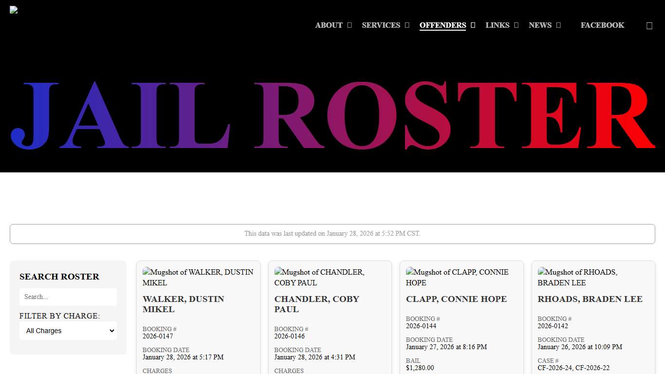Jail Roster - Pittsburg County Sheriff's Office